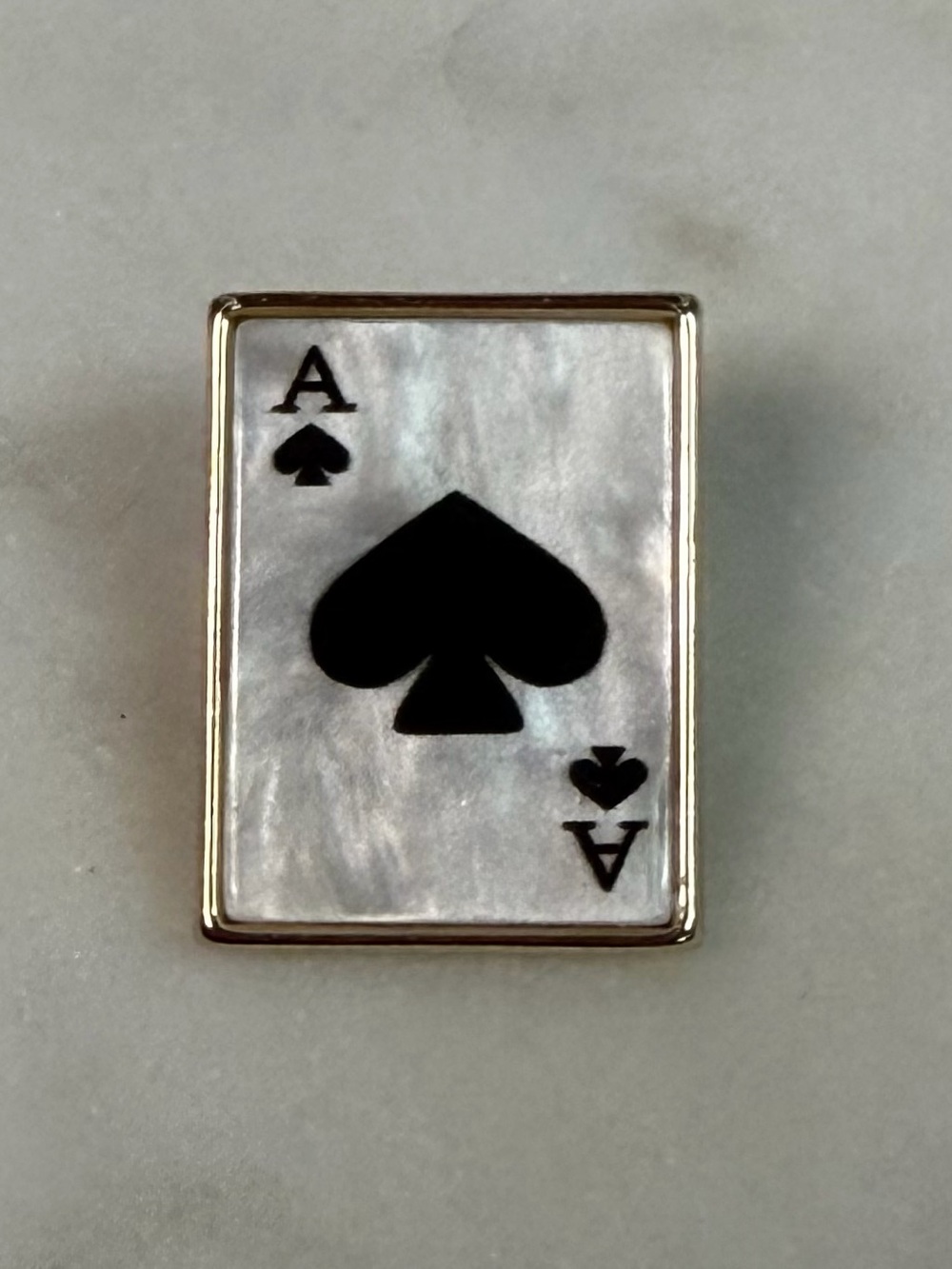 Kate Spade Ace of Spade Enamel Lapel Pin